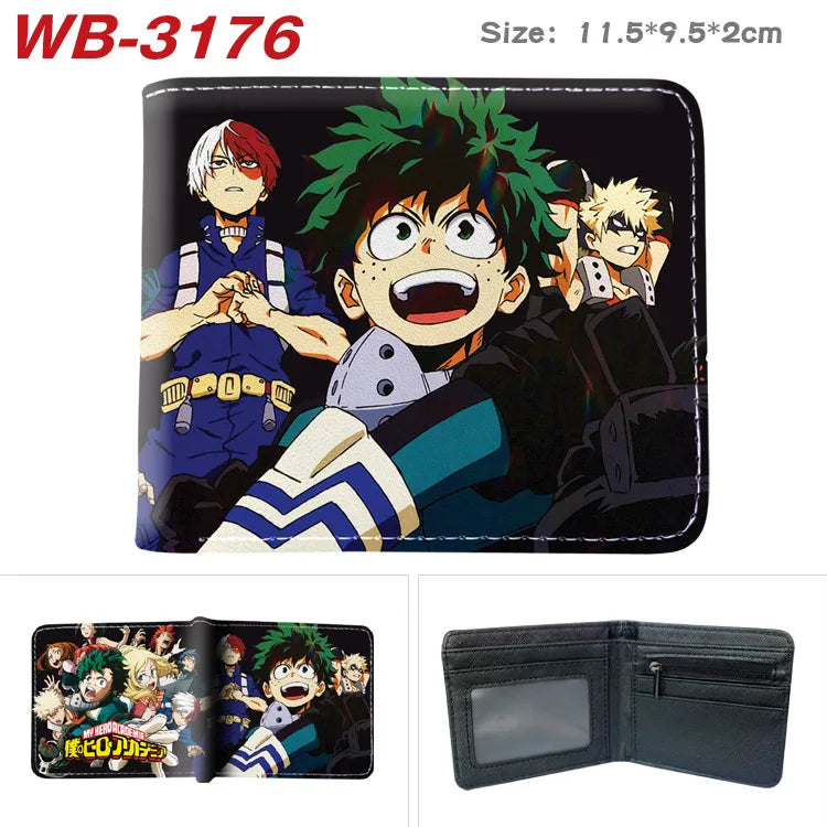 My Hero Academia Cartoon Short Wallet Anime Coin Purse with Card Holder