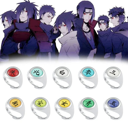 Anime Cosplay toy Ring Set Akatsuki Itachi Ring For Women Men Metal Finger Jewelry Accessories Cool Best Friend Child Gift