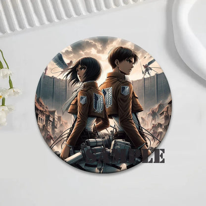 Anime Attack on Titan Brooches Exquisite Badge Eren Jäger Mikasa Ackerman Armin Arlert Levi Rivaille Rival Ackerman Cartoon Pins