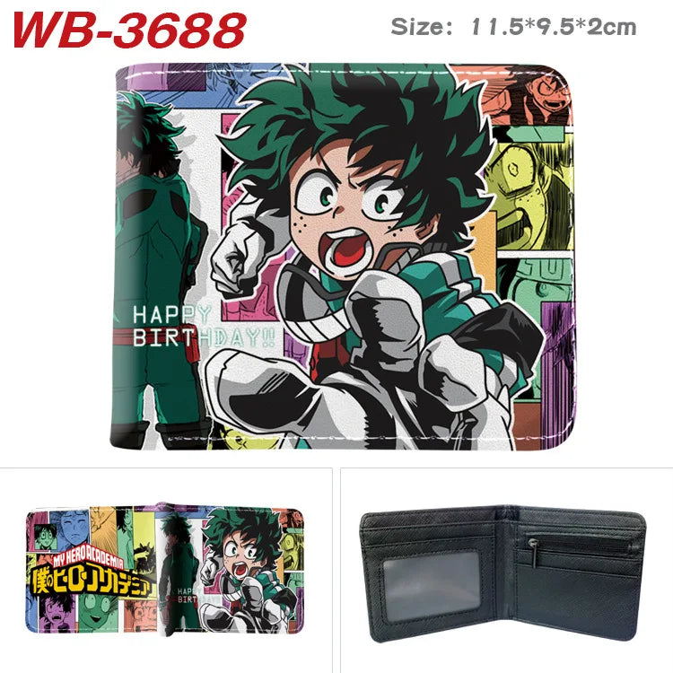 My Hero Academia Cartoon Short Wallet Anime Coin Purse with Card Holder
