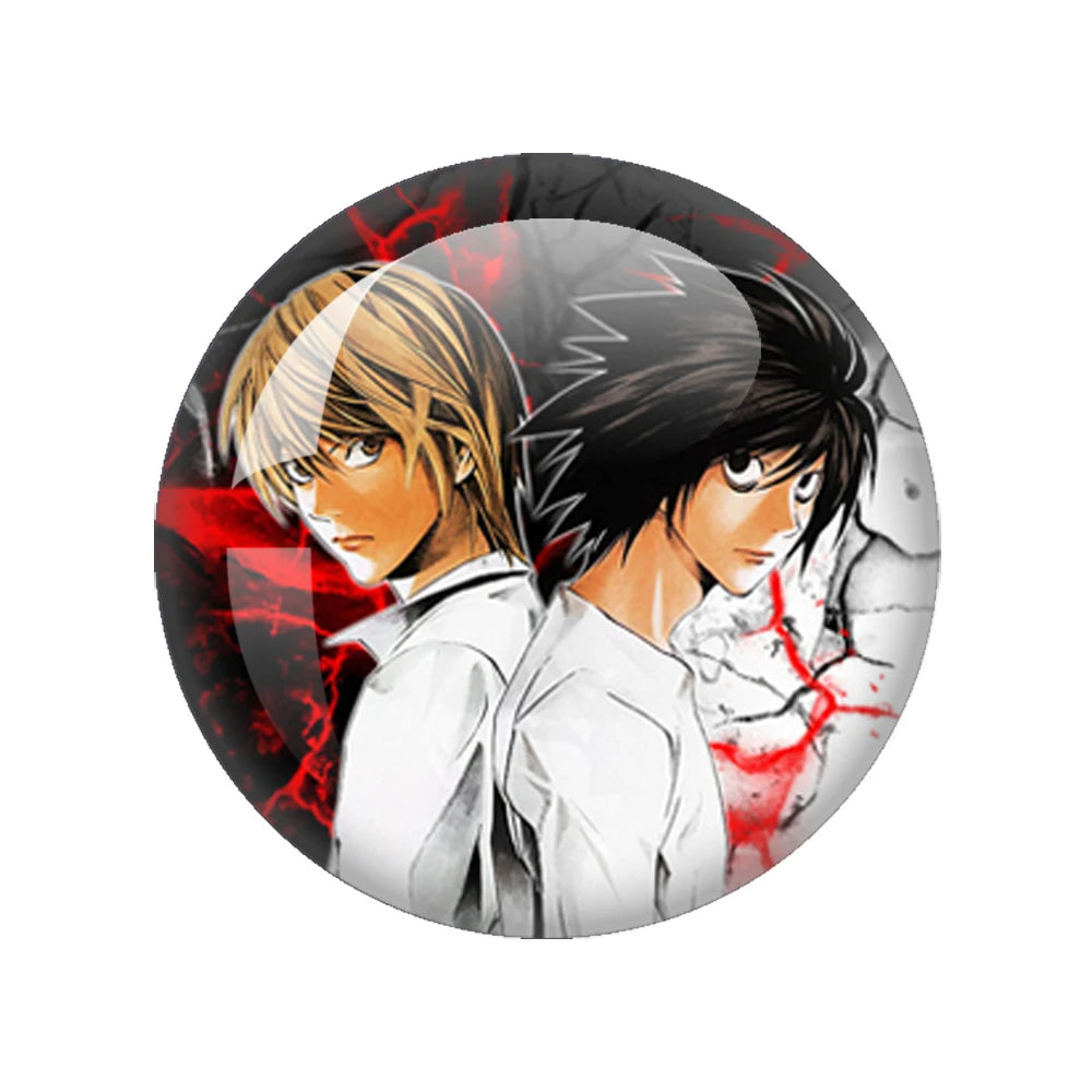 Death Note Sign Photo 12mm-40mm Anime Photo Glass Cabochon Demo Flat Back Making Findings Jewelry Findings