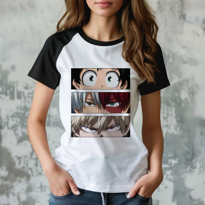 My Hero Academia t shirt women designer t-shirts girl manga clothing