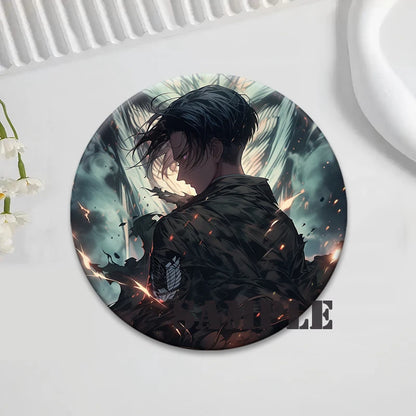 Anime Attack on Titan Brooches Exquisite Badge Eren Jäger Mikasa Ackerman Armin Arlert Levi Rivaille Rival Ackerman Cartoon Pins