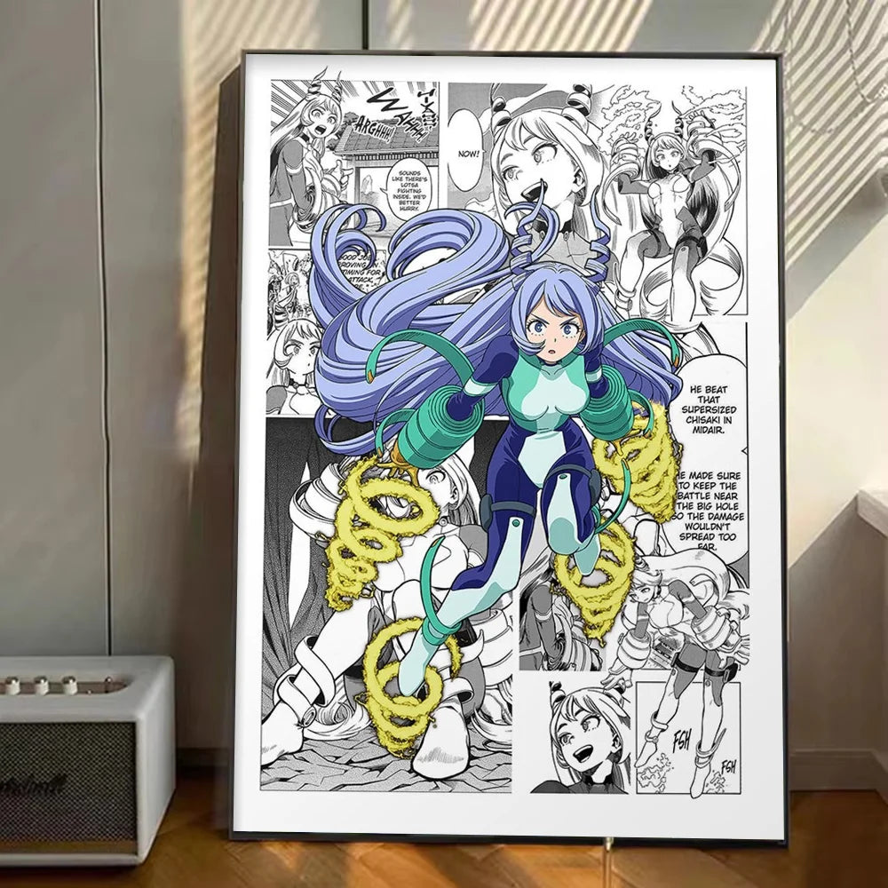 My Hero Academia Anime Poster Stickers Art Wall Murals Decor Game Room Decor Gifts Kawaii HD Painting Cat Cars