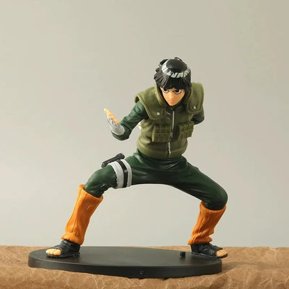 15CM Anime Naruto: Shippūden Rock Lee Naruto Fighting Stance Model Toy Gift Action Figure Famous Battle Scenes