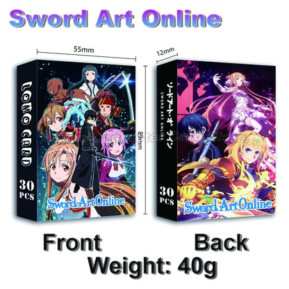 LOMO Card 30Pcs/Set Anime Sailor Moon One Piece Naruto JOJO SAO Cards Photocards Hobby Game Collection Toys For Children Gifts