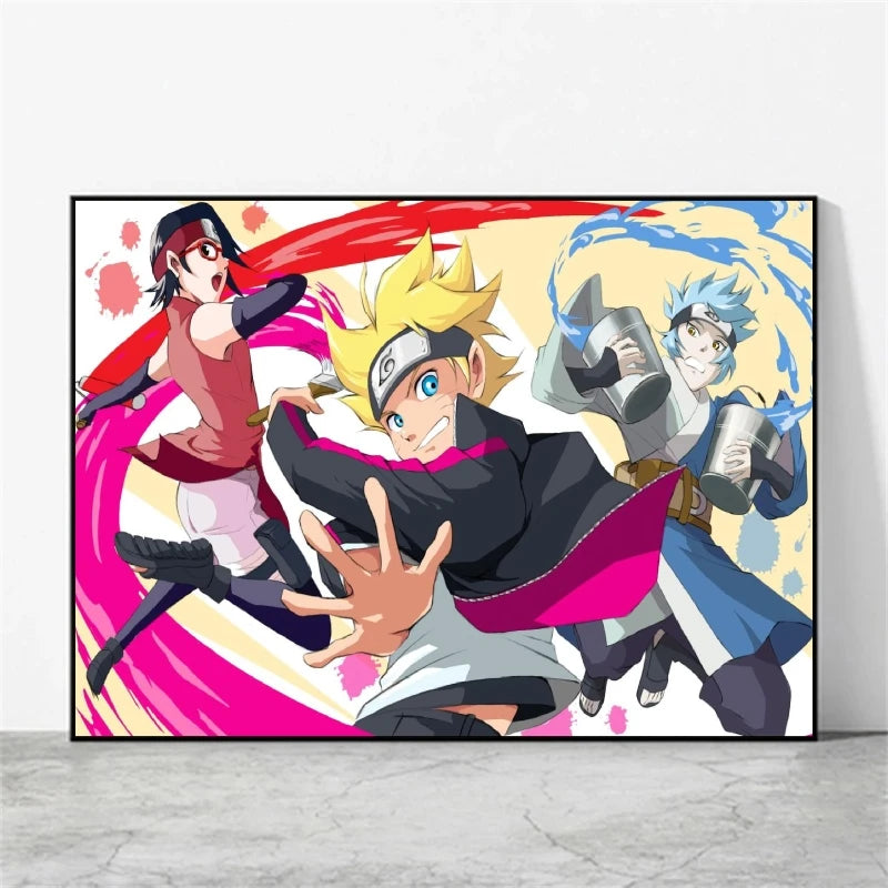 Print On Canvas Naruto High Quality Art Wall Decor Gifts Children's Bedroom Decor Modular Prints Poster Home Hanging