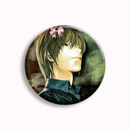 Japanese Anime Death Note Button Pins Handmade L Killer Yagami Light Round Brooch Cosplay Accessories Decor Friends Gifts