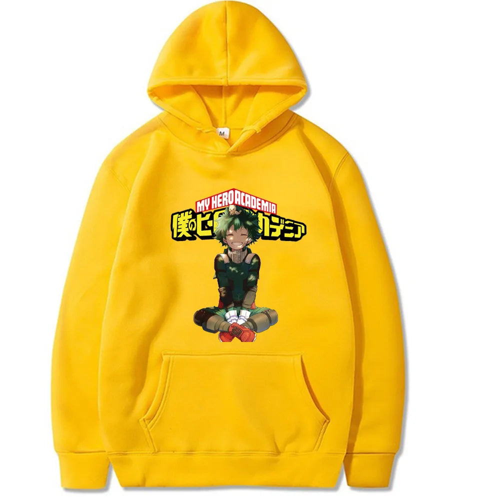 My Hero Academia Hoodies Graphic Fashion Sweatshirt Hip Hop Casual Unisex Autumn Winter Harajuku Fleece Streetwear Tops