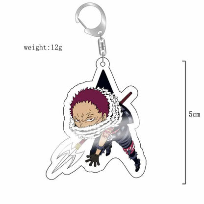 Anime One Piece Luffy Zoro Sanji Nami Ussop Chopper Franky Brook Law Ace Acrylic Keychain Figure Toys Gifts Pendant Jewelry
