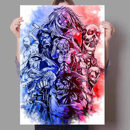 Anime Attack On Titan Canvas Poster  Artistic Wall Decor for Bedroom Living Room Perfect Quality Home Decoration