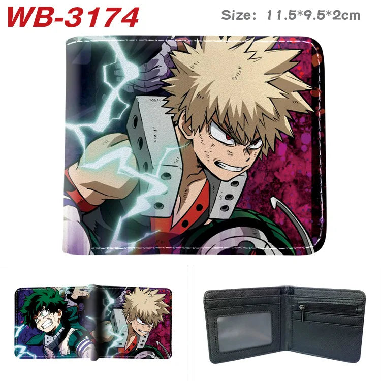 My Hero Academia Cartoon Short Wallet Anime Coin Purse with Card Holder