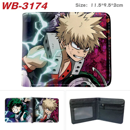 My Hero Academia Cartoon Short Wallet Anime Coin Purse with Card Holder