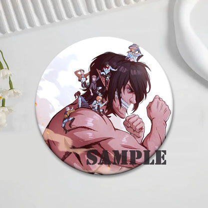 Anime Attack on Titan Brooches Exquisite Badge Eren Jäger Mikasa Ackerman Armin Arlert Levi Rivaille Rival Ackerman Cartoon Pins