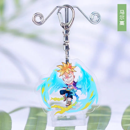 Anime One Piece Luffy Charlotte Linlin Katakuri Edward Newgate Donquixote Doflamingo Jinbe Acrylic Keychains Pendants Figure Toy