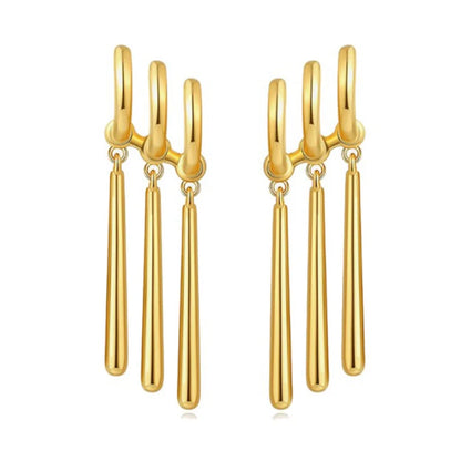 1Pair Zoro Anime Earrings Women Men Cosplay Earrings Piercing Jewelry Fashion Fake Triple Earring Dangle Long Earing