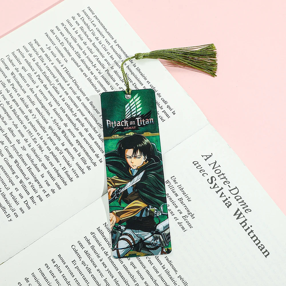 Anime Attack on Titan Bookmark - Cartoon Character Acrylic Bookmarks for Bookworms, Christmas, Birthday Gifts for Friends