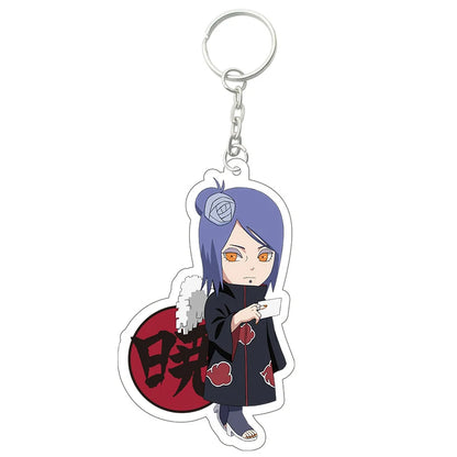 Anime Naruto Akatsuki Uchiha Itachi Acrylic Gift Girl Pendant Jewelry Cute Creative Keychain Fashion Bag Ornaments Key Ring