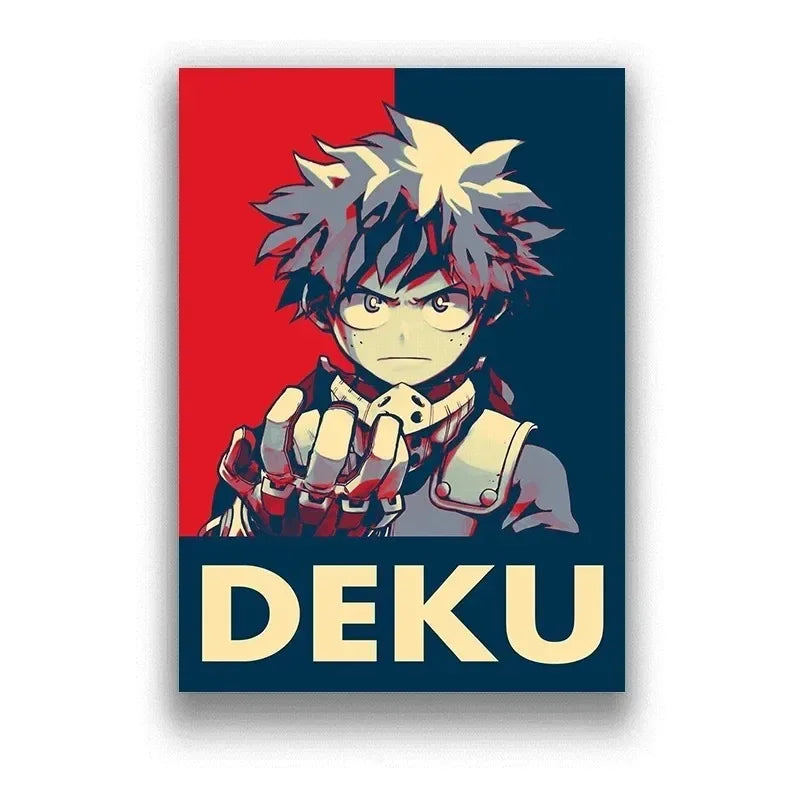 My Hero Academia Poster Anime Decor Bar Cafe Canvas Painting Posters and Prints Wall Art Pictures for Living Room Decoration
