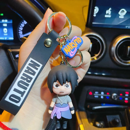 Cartoon Anime Naruto Action Figures Keychains  Sasuke Kakashi Key Pendant Cartoon Bag Pendant Doll Keychain Boy Gift