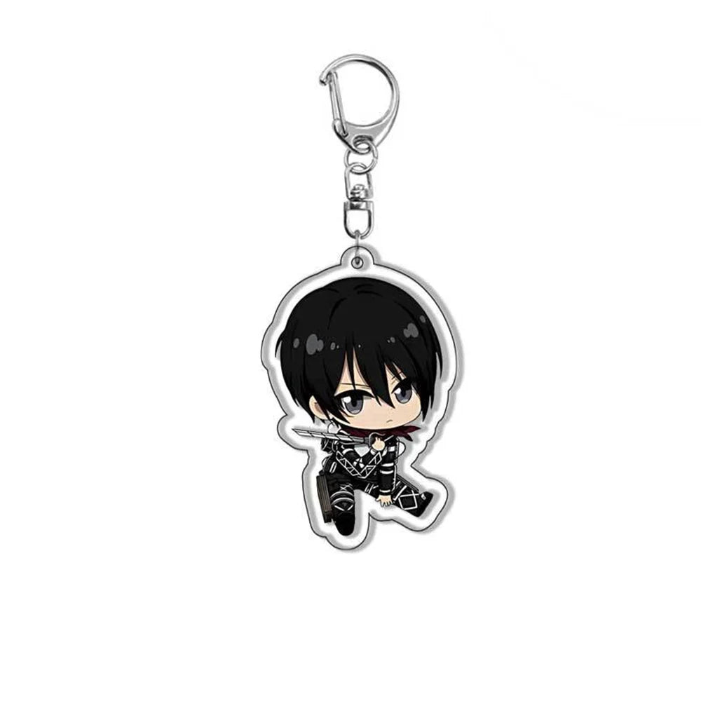 6CM Hot Anime Attack on Titan Keychain Model Cosplay Charm Characters Ornament Accessories Goods Collection Gifts