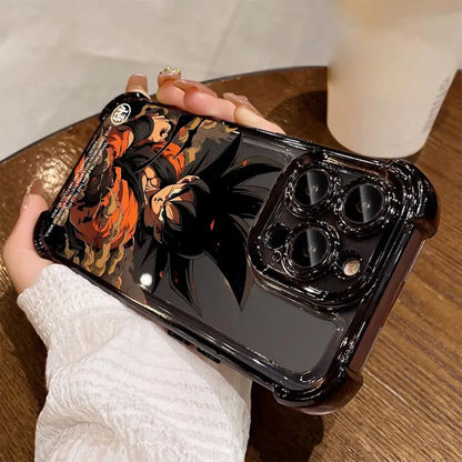 Anime Goku Luxury Phone Case for iPhone 16 Pro 15 Pro Max 14 13 12 11 XS 14 Pro Max 16 Plus 14Pro XR 12Pro Soft Shell