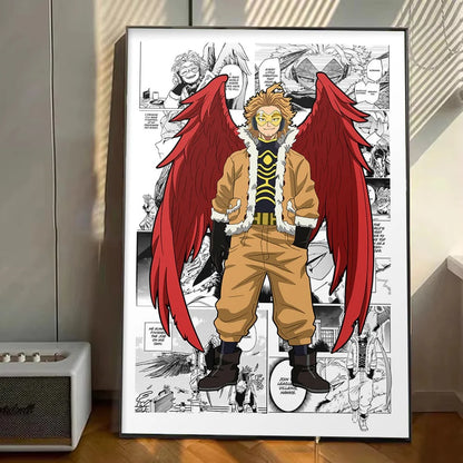 My Hero Academia Anime Poster Stickers Art Wall Murals Decor Game Room Decor Gifts Kawaii HD Painting Cat Cars