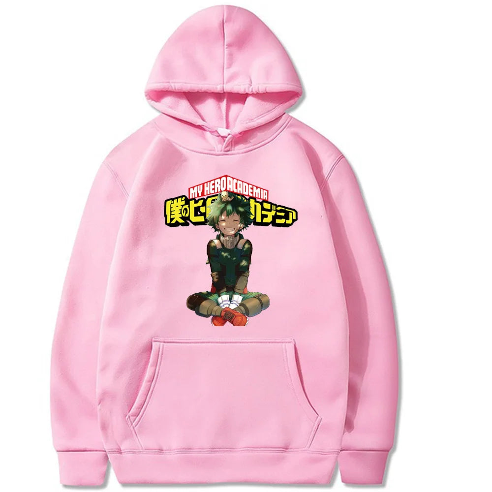 My Hero Academia Hoodies Graphic Fashion Sweatshirt Hip Hop Casual Unisex Autumn Winter Harajuku Fleece Streetwear Tops