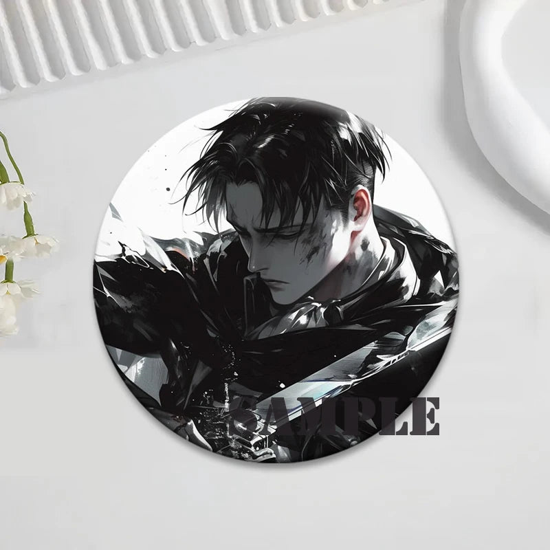 Anime Attack on Titan Brooches Exquisite Badge Eren Jäger Mikasa Ackerman Armin Arlert Levi Rivaille Rival Ackerman Cartoon Pins