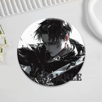 Anime Attack on Titan Brooches Exquisite Badge Eren Jäger Mikasa Ackerman Armin Arlert Levi Rivaille Rival Ackerman Cartoon Pins