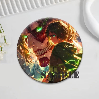 Anime Attack on Titan Brooches Exquisite Badge Eren Jäger Mikasa Ackerman Armin Arlert Levi Rivaille Rival Ackerman Cartoon Pins