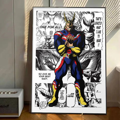 My Hero Academia Anime Poster Stickers Art Wall Murals Decor Game Room Decor Gifts Kawaii HD Painting Cat Cars