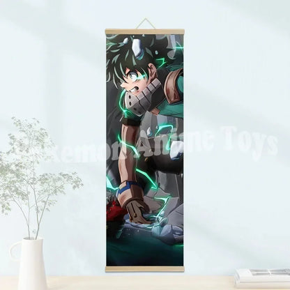 My Hero Academia Poster: Hanging Scroll, HD Quality Wall Art, Retro Posters for Home Room Wall Decoration
