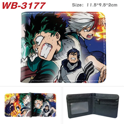 My Hero Academia Cartoon Short Wallet Anime Coin Purse with Card Holder