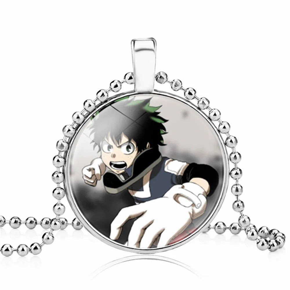 My Hero Academia Round Pendant Cartoon Student Necklace Anime Peripheral Accessories My Hero Academia Sweater Chain Gift