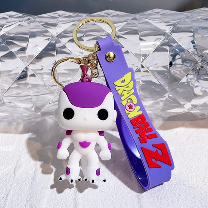 Cartoon Anime Dragon Ball Figure Keychain Creative Cute Goku PVC Doll Toys Car Keychain Pendant Cute Bag Ornament Accessories