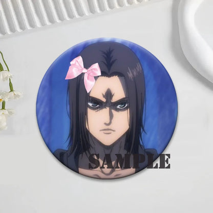 Anime Attack on Titan Brooches Exquisite Badge Eren Jäger Mikasa Ackerman Armin Arlert Levi Rivaille Rival Ackerman Cartoon Pins