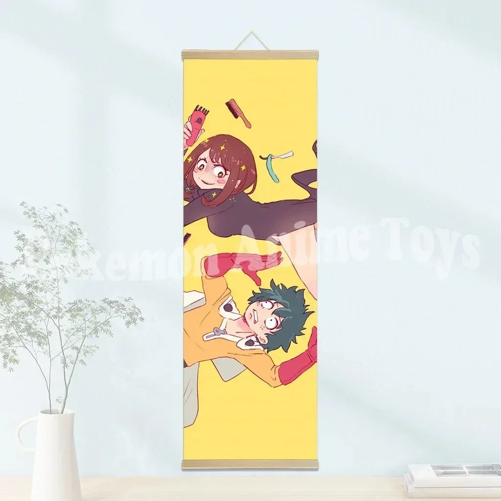My Hero Academia Poster: Hanging Scroll, HD Quality Wall Art, Retro Posters for Home Room Wall Decoration