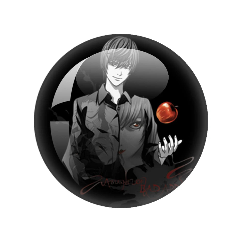 Death Note Sign Photo 12mm-40mm Anime Photo Glass Cabochon Demo Flat Back Making Findings Jewelry Findings