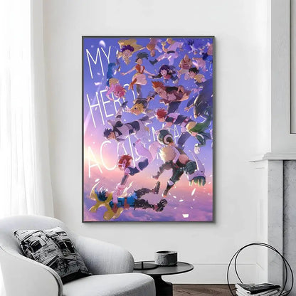 C-Classic Anime My Hero Academia Third Poster Canvas painting poster with prints Home bedroom living room decoration gift