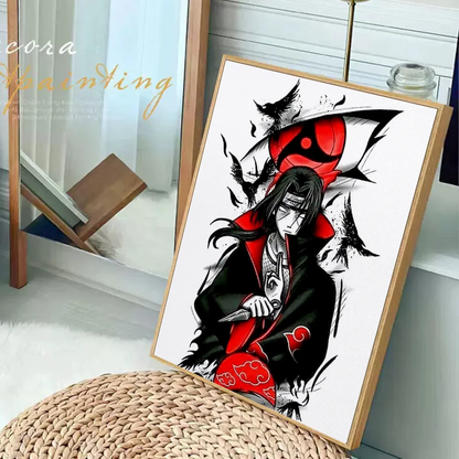Amine u-Uchiha Itachi Anime Posters Sticky Whitepaper Sticker DIY Room Bar Cafe Kawaii Room Decor