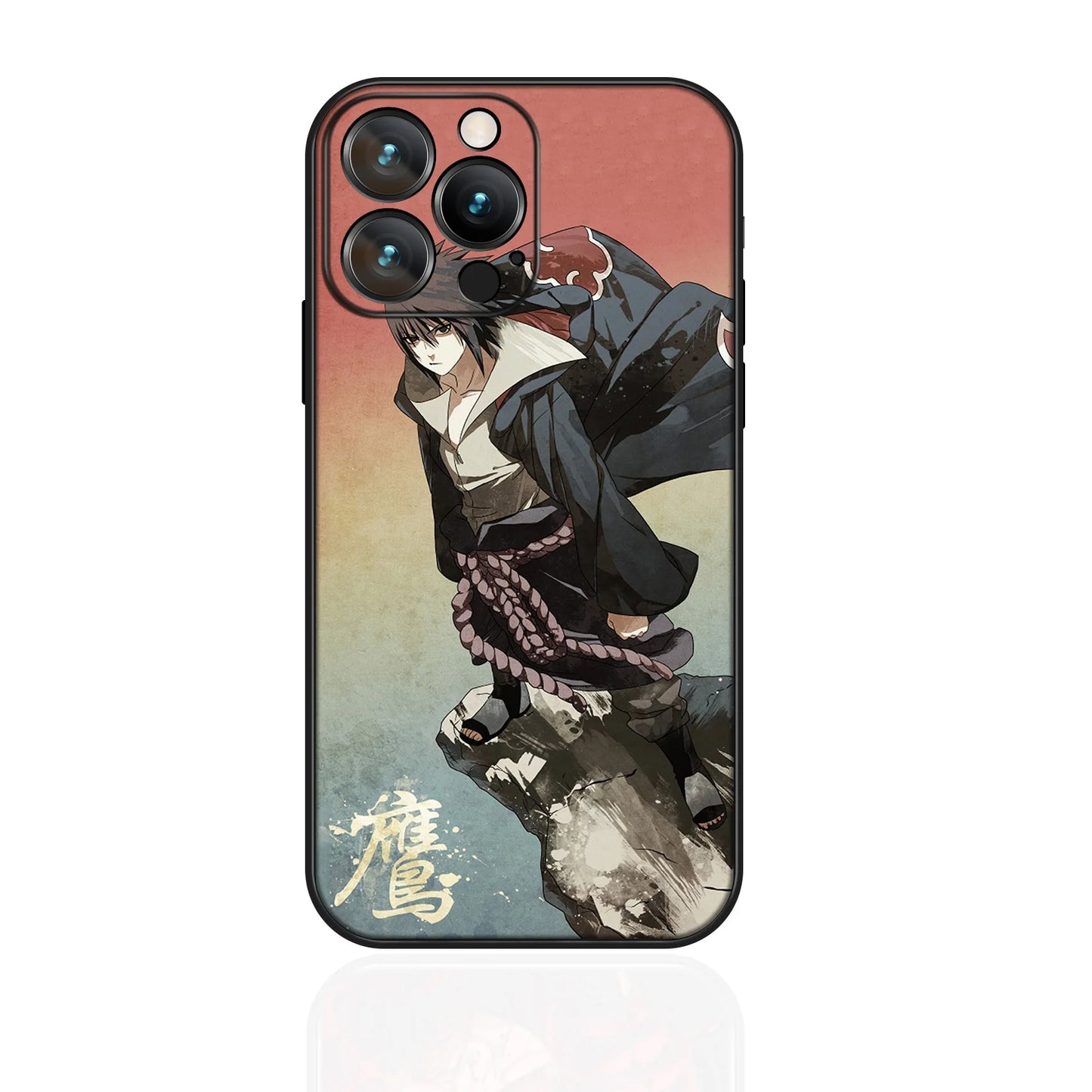 MINISO Phone Case for iPhone 17 Pro Akatsuki Uchiha Itachi Anime Soft Silicon Cover for iPhone 16 15 14 13 12 17 Pro Max Plus