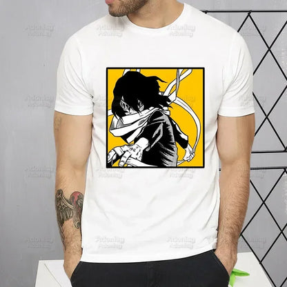 My Hero Academia T Shirt Men Retro Washed Tops Tee Harajuku Midoriya Izuku Tshirt Streetwear Hip Hop Male Bakugou Anime T-shirts