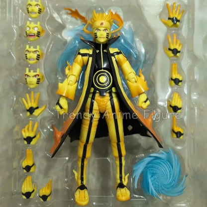 Anime Naruto Figures Shf Uzumaki Naruto Kurama Link Mode Courageous Strength That Binds Action Figure Movable Model Toys Gifts