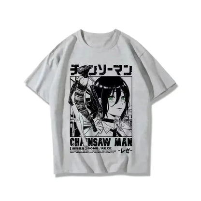 Anime T-shirt Women Chainsaw Man Manga Graphic Men Cotton Short Sleeve Tee Plus Size Women Tops Summer Streetwear