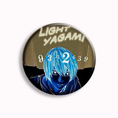 Japanese Anime Death Note Button Pins Handmade L Killer Yagami Light Round Brooch Cosplay Accessories Decor Friends Gifts