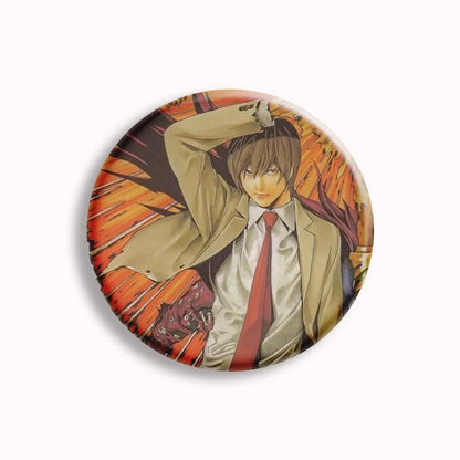 Japanese Anime Death Note Button Pins Handmade L Killer Yagami Light Round Brooch Cosplay Accessories Decor Friends Gifts