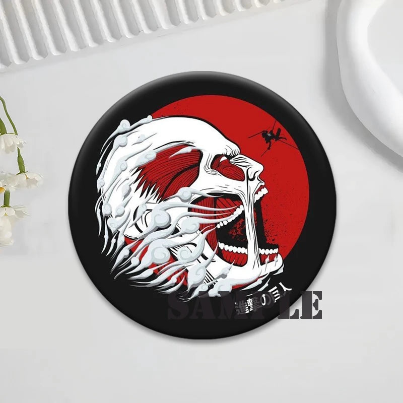 Anime Attack on Titan Brooches Exquisite Badge Eren Jäger Mikasa Ackerman Armin Arlert Levi Rivaille Rival Ackerman Cartoon Pins