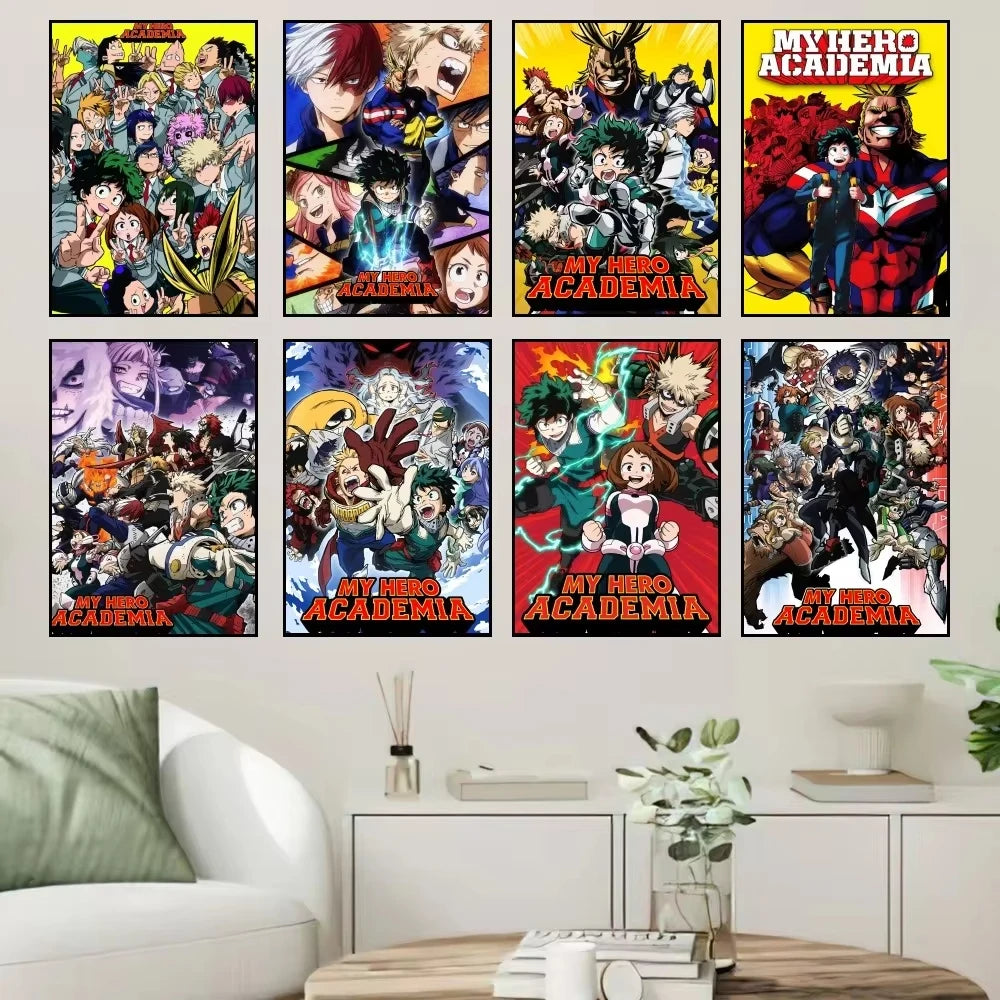 Anime My Hero Academia Poster Prints Wall Sticker Painting Bedroom Living Room Decoration Office Home