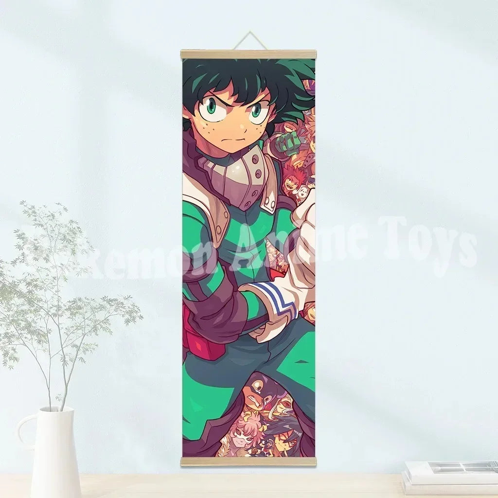 My Hero Academia Poster: Hanging Scroll, HD Quality Wall Art, Retro Posters for Home Room Wall Decoration